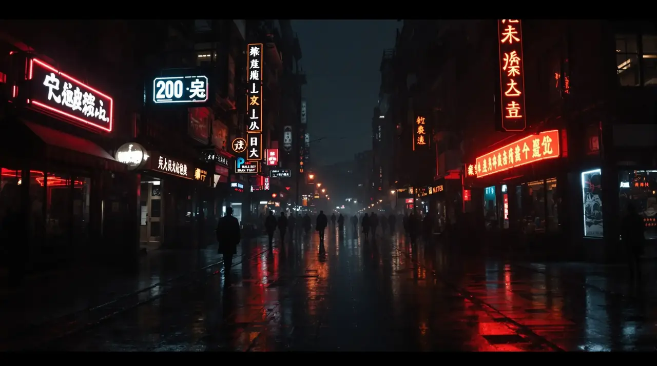 雨夜霓虹之城 - 香蕉视频高清真实短片